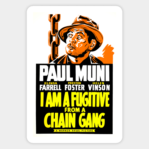 I Am a Fugitive from a Chain Gang Sticker by RockettGraph1cs